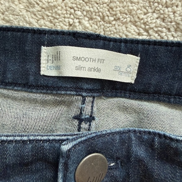 J.‎ Jill Denim Women Sz 8 Smooth Fit Ankle Dark Blue Petite - Picture 2 of 10